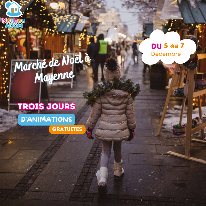 Nounou Adom Mayenne au marché de Noël de Mayenne