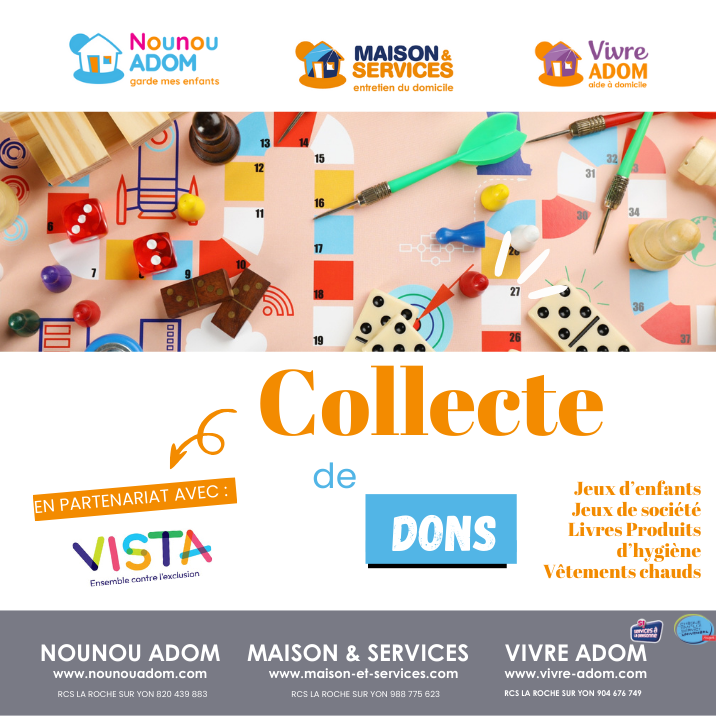 NOUNOU ADOM Fontenay – Luçon : Une Collecte Solidaire en Partenariat avec l’Association Vista NOUNOU ADOM Fontenay – Luçon : Une Collecte Solidaire en Partenariat avec l’Association Vista